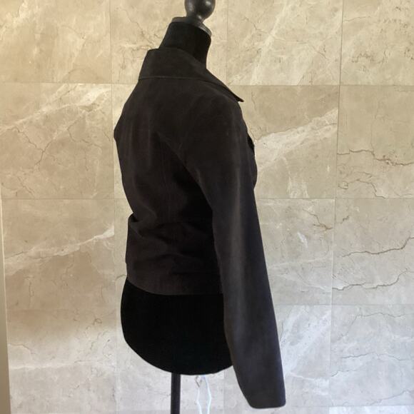 LTH JKT FLO Suede Leather Jacket XS Black Minimalist Punk Biker Moto Grunge $495 - Picture 8 of 13